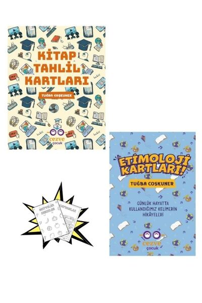 Cezve Kitap Boyama Hediyeli* Kitap Tahlil Kartları - Etimoloji Kartları Tuğba...