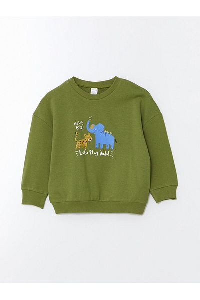 LC Waikiki Lcwk Crew Neck Printed Baby Boy Sweatshirt