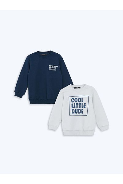 LC Waikiki Crew Neck Sweatshirt for Baby Boy - Pack of 2