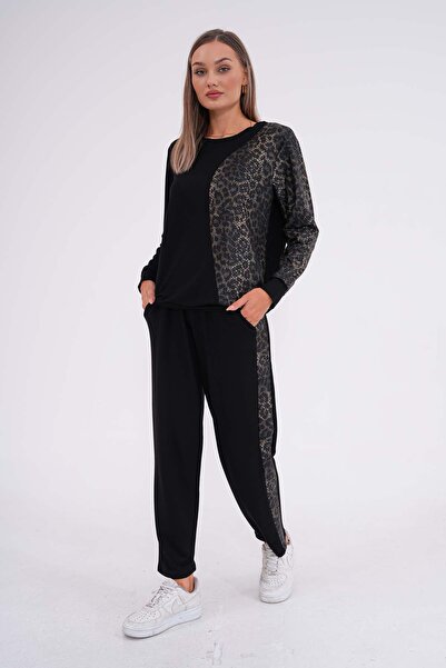 ECECE Yılan Desen Detaylı Eşofman İkili Takım