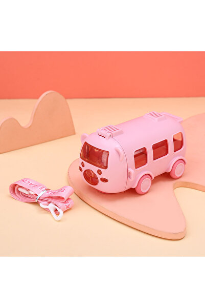 Livava زجاجة مياه لطيفة على شكل حافلة، وردي، 17x10-