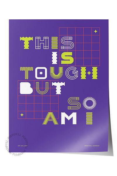 Postifull Lettering Art Themed Wall Poster, Aesthetic Frameless Poster - Living Room, Bedroom Wall Painting