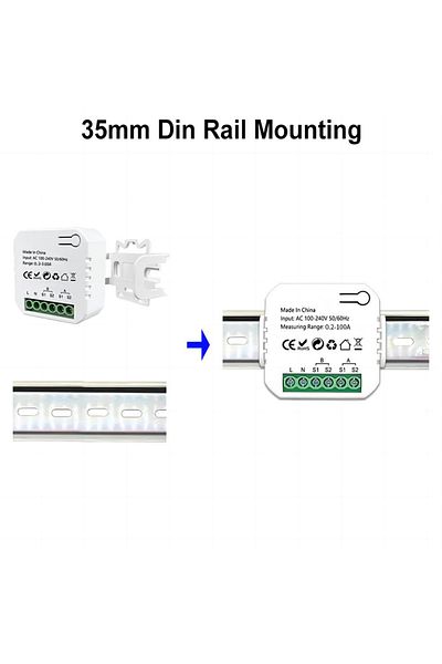 Vikefon 2CT 100A Wifi Tuya Intelligent Energy Meter Solar PV System Power Production Consumption Bidirection