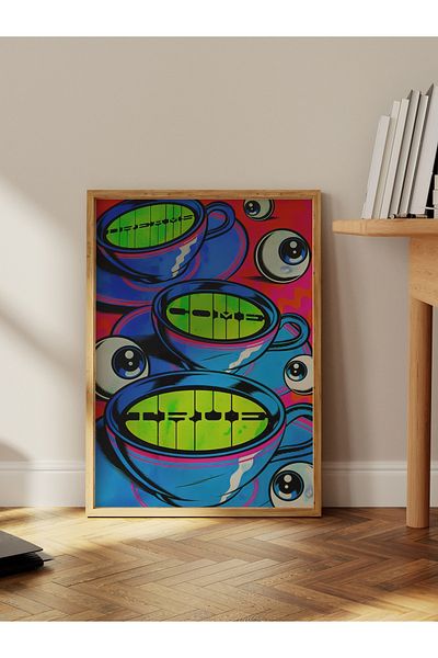 Postifull Poster de perete cu tema grunge, poster fără încadrare, decor de perete, pictură fără încadrare