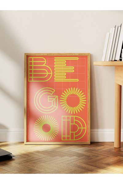 Postifull Lettering Art Themed Wall Poster, Aesthetic Frameless Poster - Living Room, Bedroom Wall Painting