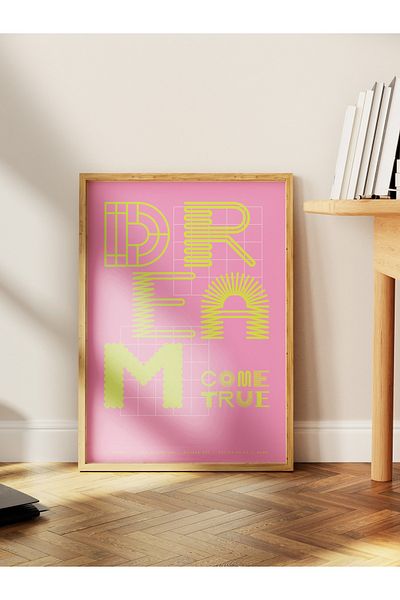 Postifull Lettering Art Themed Wall Poster, Aesthetic Frameless Poster - Living Room, Bedroom Wall Painting
