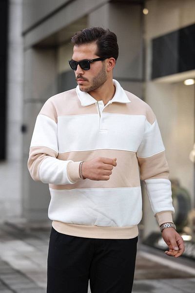 YUNED Segmented3 Thread Zipper Polo Collar