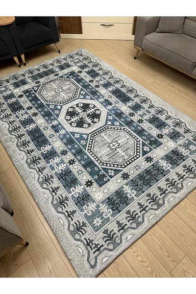 LİMAY 6m2 Carpet Cover - Sponge Free - Washable - Decorative - Velvet Fabric (200X300)
