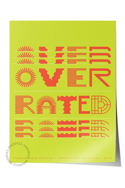 Postifull Lettering Art Themed Wall Poster, Aesthetic Frameless Poster - Living Room, Bedroom Wall Painting