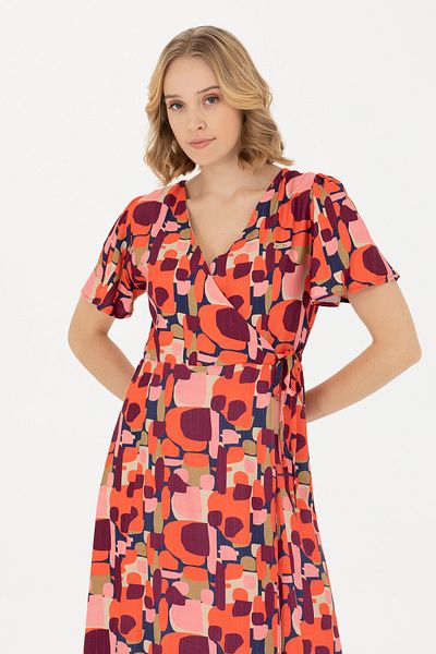 U.S. Polo Assn. Women's Orange Woven Dress 50273348 -Vr181
