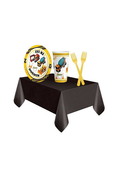 CANSIN Construction Birthday Set for 8 People