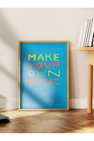 Postifull Lettering Art Themed Wall Poster, Aesthetic Frameless Poster - Living Room, Bedroom Wall Painting