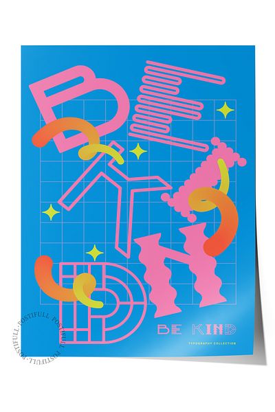 Postifull Lettering Art Themed Wall Poster, Aesthetic Frameless Poster - Living Room, Bedroom Wall Painting