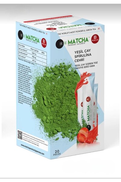 Genel Markalar Premium Matcha Tozu Çayı Çilek Aromalı Taam Doğalı Detox Burne...