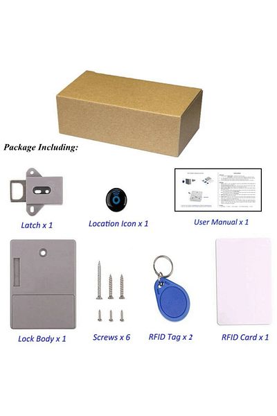 Choice Gray Battery Rfid Digital Cabinet Lock Invisible Hidden Ic Card Sensor Smart Door Lock Locker Drawer