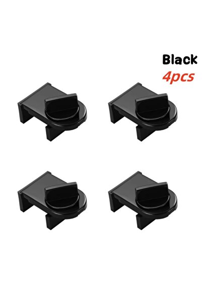 Choice3 4PCS black 4 Sets Sliding Sash Stopper Cabinet Lk Straps Door Securit...