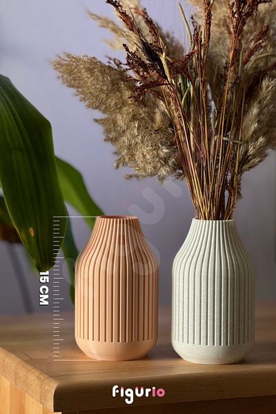figurio Vază modernă, elegantă și decorativă / Vază din plastic / Set de 2