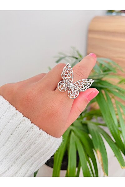 RM Bijuteri Princess Model Large Size Butterfly Adjustable Ring