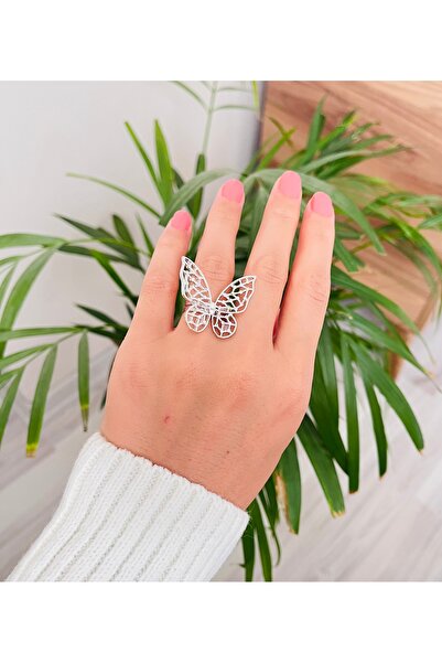 RM Bijuteri Princess Model Large Size Butterfly Adjustable Ring