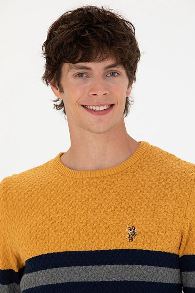 U.S. Polo Assn. Men's Navy Blue Sweater - 50275753 -VR033 Model