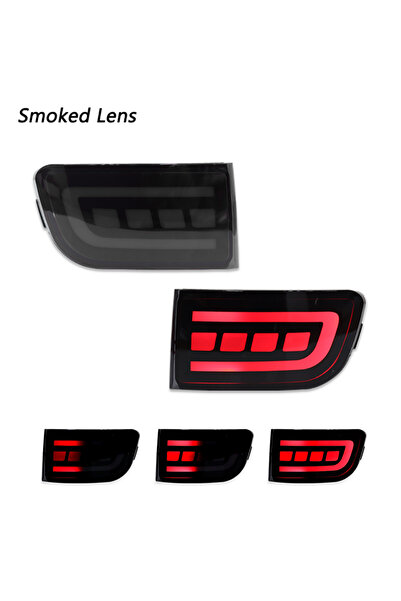 choice2 قطعتان من مصابيح LED خلفية عاكسة للضوء، بعدسات مدخنة، مناسبة لسيارات ...