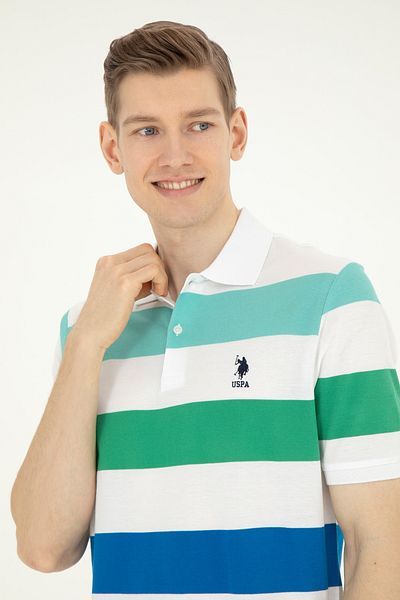 U.S. Polo Assn. Ανδρικό μπλουζάκι με κανονική εφαρμογή Polo Neck Navy Blue 50275491 -vr033