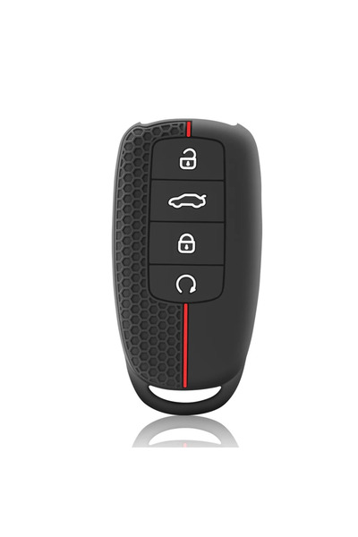 Choice غطاء مفتاح سيارة أنيق من السيليكون الأحمر لسيارة شيري تيجو 8 برو، تيجو 8 بلس، 5 بلس، 7 برو