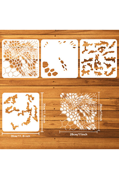 Choice قوالب طلاء مموهة سداسية الشكل مقاس 11.8 × 11.8 بوصة من Aech04-03508، م...