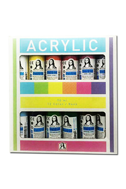 Südor Mona Lisa Akrilik Boya Seti 12 Renk x 70 ml (Sky Blue)