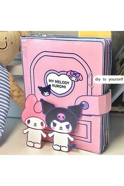 Miniso Diy-b Sanrio Kuromi Cinnamoroll Quiet Book My Melody Handmade Diy Children's Toys Development Hands