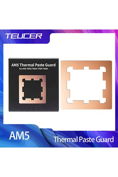 TEUCER رقائق حماية معجون حراري Am5 Am5 غطاء حماية من تبديد الحرارة من النحاس لـ Amd 7950x 79