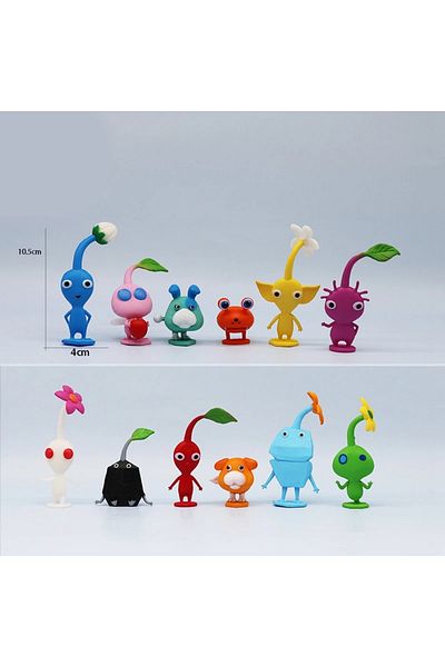 Choice 12pcs Pikmin 6/12pcs/set Game Anime Pikmin Figure Captain Olimar Pikmin Action Figure Pvc Collection