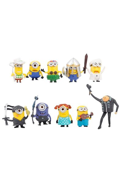 Choice Red Kawai Capsule Toys Commemorative Gold Miniones Kingdom Gru Kevin Bob 3d Eye Despicable Action Fi