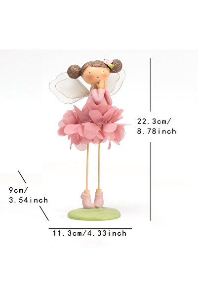 Choice دمية زينة على شكل جنية زهور من أنجيل غراي، قطعة واحدة، دمية زينة قماشي...