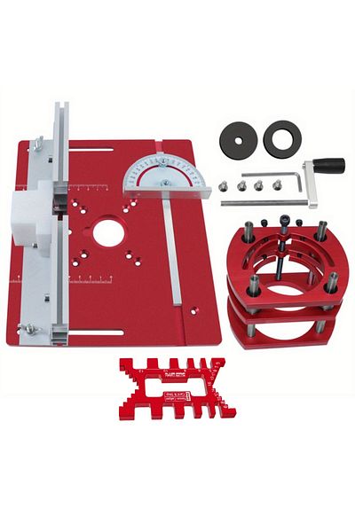 Wnew Red Set Woodworking Router Lift System And Aluminum Top Plate For 65mm Diameter Motors Workbench Tri