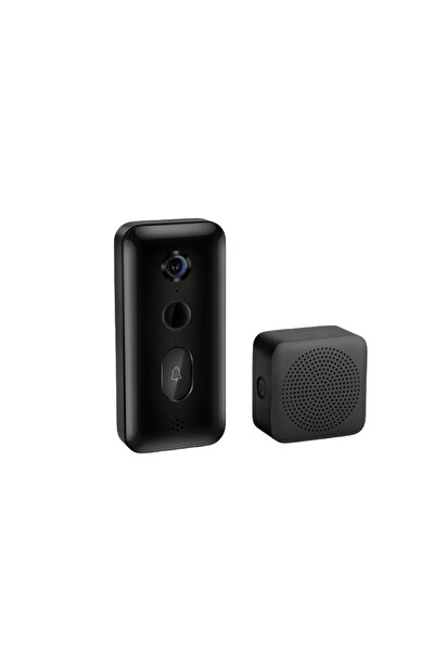 Xiaomi Black Standard Smart Doorbell 3 2K Ultra HD Night Vision Video Doorbell Long Battery AI Human Recog