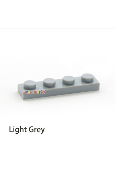 Choice17 مجموعة مكعبات بناء رمادية فاتحة، 120 قطعة، مكعبات رفيعة، مقاس 1x4، ت...