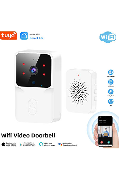 Choice جرس باب فيديو لاسلكي من Tuya مزود بكاميرا عالية الدقة خارجية تعمل بتقن...