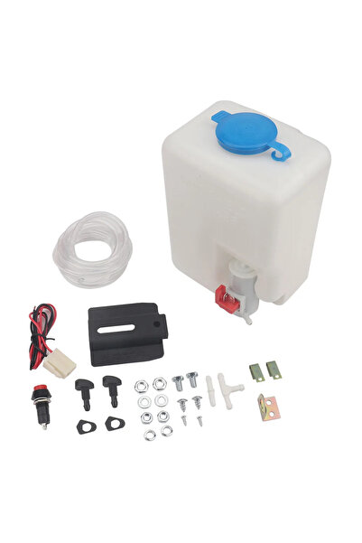 MOJOYCE زجاجة غسيل الزجاج الأمامي للسيارة عالمية 12 فولت 1.5 لتر خزان مضخة غس...