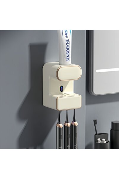 choice2 عصارة معجون أسنان كهربائية بيج اللون، تعقيم وتطهير بالأشعة فوق البنفس...