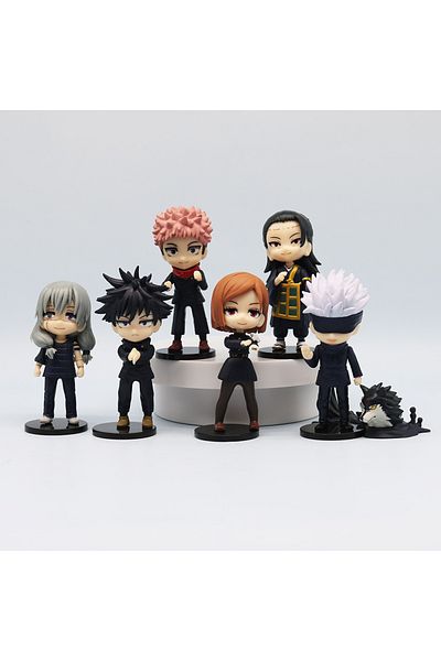 Choice 7pcs 3-9cm 7pcs/set Jujutsu Kaisen Satoru Gojo Mini Cute Gk Pvc Statue Action Figurine Desk Collecti