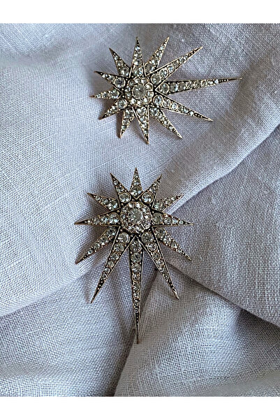 FAYRA ACCESSORIES Zirkon Taşlı Kuzey Yıldızı Küpe