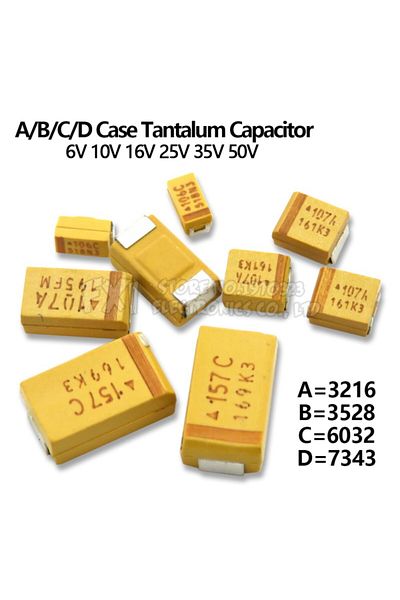 Choice D 10v 220uf 227a 10pcs A B C D Case Tantalum Capacitor 6v 10v 16v 25v 35v 50v 0.1uf 1uf 2.2uf 4.7uf