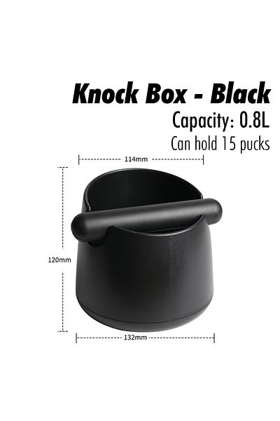 Choice Black White Coffee Knock Box With Rubber Knock Bar 800ml Black Espresso Grounds Container Anti Slip