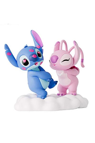 Choice Model Disney Stitch Lovers Model Doll Angel Kissing Stitch Statue Desktop Display Figurines Ornament