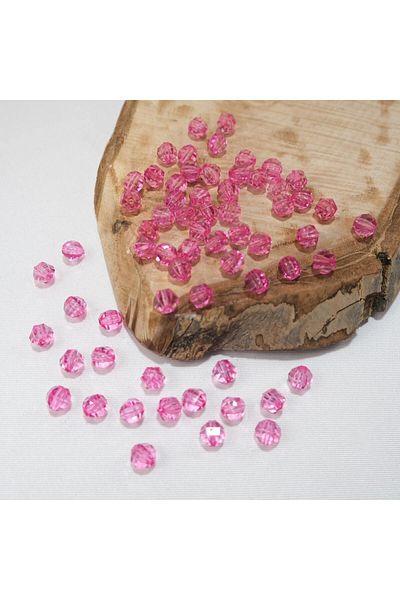 Prestij Boncuk Acrylic Beads Round 10 mm Fuchsia Color World Model Acrylic Bag and Jewelry Beads 500 Grams