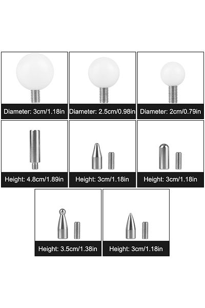 Choice Sliver Paintless Dent Removal Hook Tips Car Dent Rod Tips Autobody Dent Removal Kit 8PCS Hand TooL S