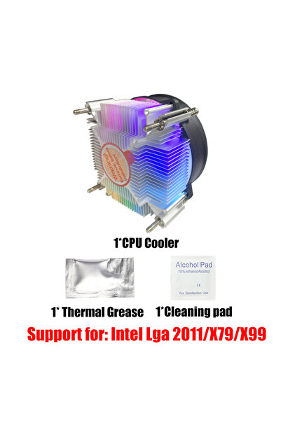 Choice مروحة تبريد وحدة المعالجة المركزية (CPU) ثابتة اللون باللون الأبيض، مقاس 90 مم، بمقبس LGA 2011، مزودة بـ 4 دبابيس PWM، متوافقة مع معالجات Intel 1150/1151/1155/1156/170