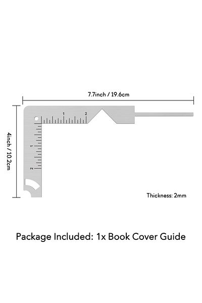 Choice 1pcs Cover Guide 5-in-1 Book Cover Guide Stainless Steel Metal Bookbinding Cover Tool For Scribe Mar