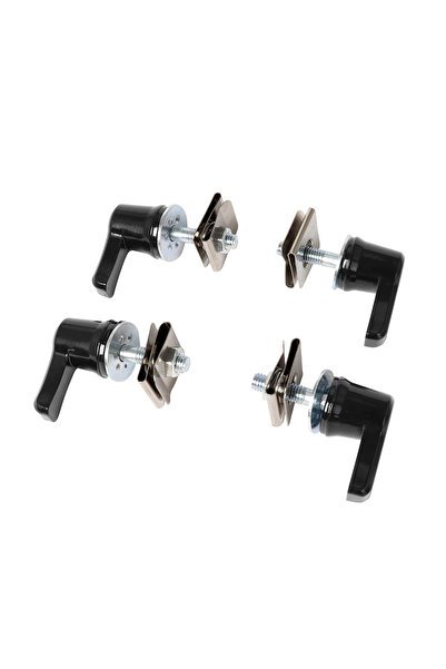 Choice1 طقم براغي وصواميل ذراع حقيبة جانبية للدراجات النارية، أسود/كروم، مكون...